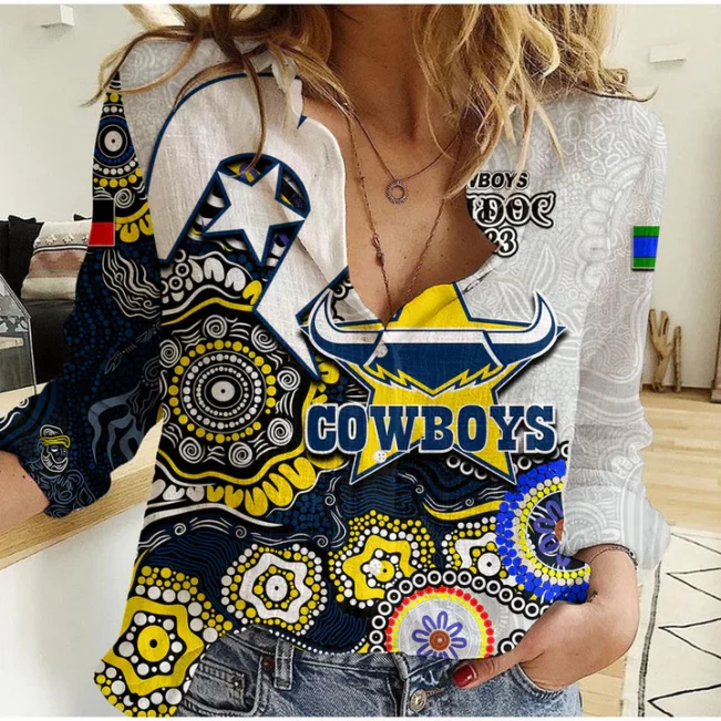 Brisbane Broncos Mascot NRL Casual Shirt NAIDOC 2023 Patterns LT6