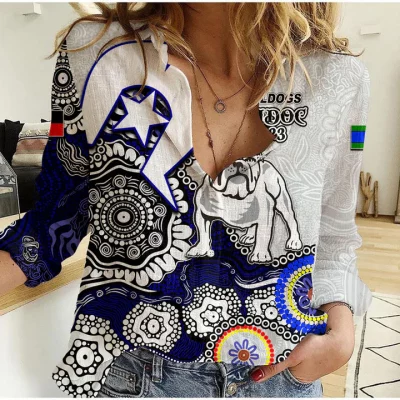 Brisbane Broncos Mascot NRL Casual Shirt NAIDOC 2023 Patterns LT6