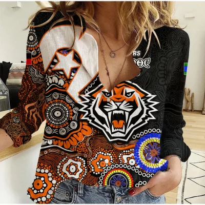 Brisbane Broncos Mascot NRL Casual Shirt NAIDOC 2023 Patterns LT6