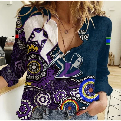 Brisbane Broncos Mascot NRL Casual Shirt NAIDOC 2023 Patterns LT6