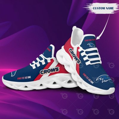AFL Adelaide Crows Custom Name Max Soul Shoes - soulcals.com