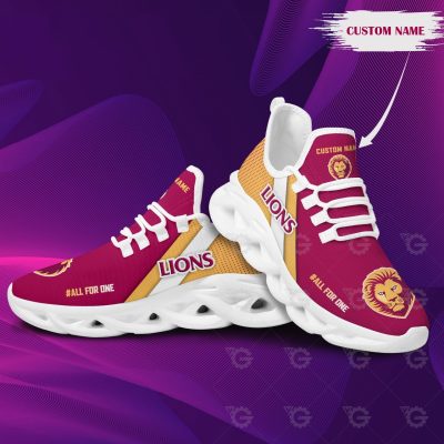 AFL Brisbane Lions Custom Name Max Soul Shoes - soulcals.com