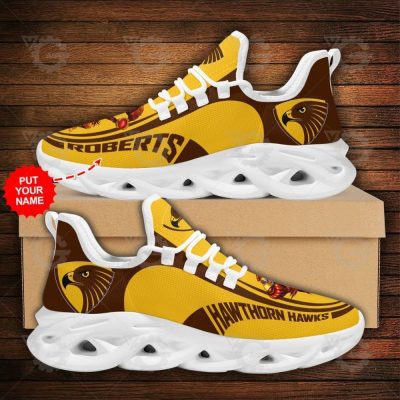 AFL Hawthorn Hawks Custom Name Max Soul Shoes - soulcals.com