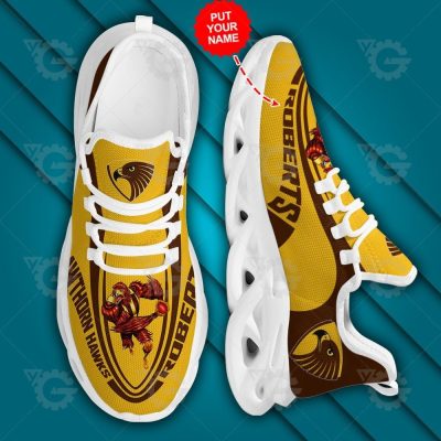 AFL Hawthorn Hawks Custom Name Max Soul Shoes - soulcals.com