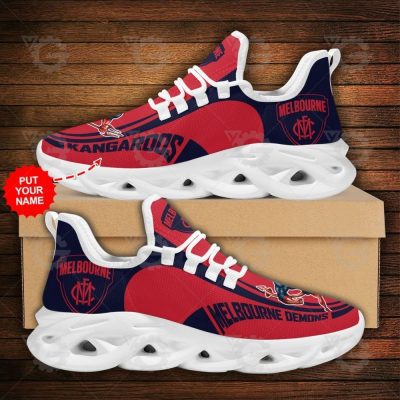 AFL Melbourne Demons Custom Name Max Soul Shoes - soulcals.com