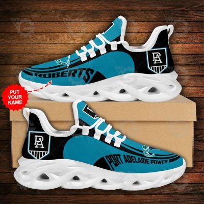 AFL Port Adelaide Custom Name Teal Black Max Soul Shoes - soulcals.com