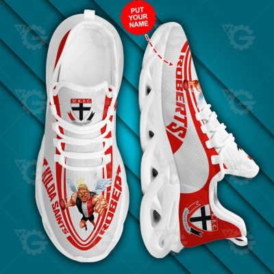 AFL St Kilda Saints Custom Name Max Soul Shoes V1 - soulcals.com
