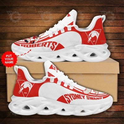 AFL Sydney Swans Custom Name Max Soul Shoes - soulcals.com