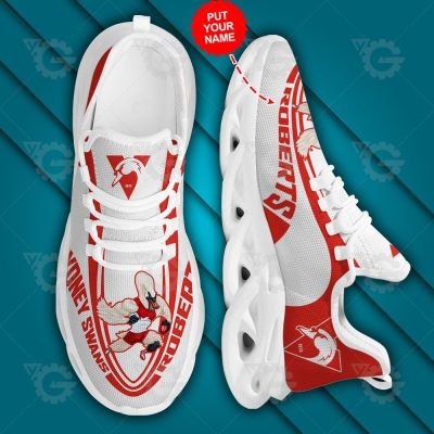 AFL Sydney Swans Custom Name Max Soul Shoes - soulcals.com