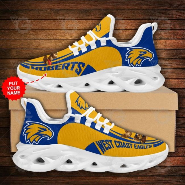 AFL West Coast Eagles Custom Name Max Soul Shoes - soulcals.com