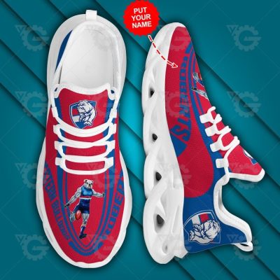 AFL Western Bulldogs Custom Name Red Max Soul Shoes - soulcals.com