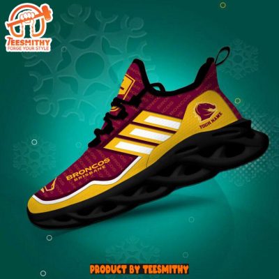 Brisbane Broncos Max Soul  Shoes Persnalized NRL Max Soul Shoes-Soulcals.com