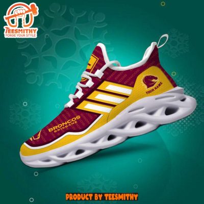Brisbane Broncos Max Soul  Shoes Persnalized NRL Max Soul Shoes-Soulcals.com