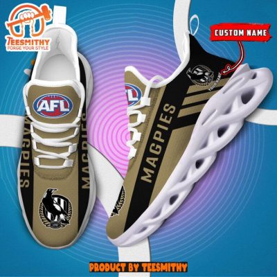 Collingwood Magpies Max Soul  Shoes Personalized AFL Max Soul Shoes-Soulcals.com
