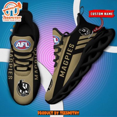 Collingwood Magpies Max Soul  Shoes Personalized AFL Max Soul Shoes-Soulcals.com