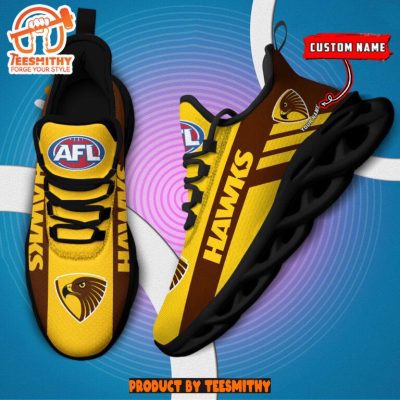 Hawthorn Hawks Max Soul  Shoes Personalized AFL Max Soul Shoes-Soulcals.com