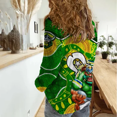 Sydney Roosters Mascot NRL Women Casual Shirt NAIDOC LT6