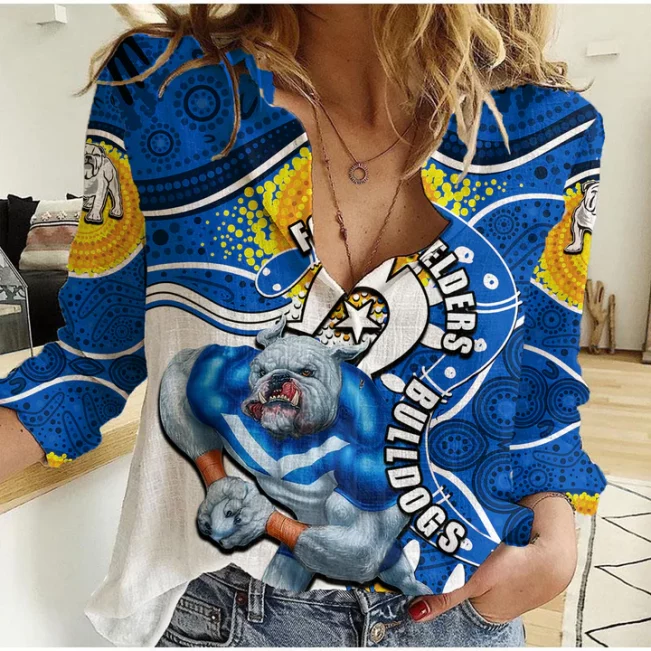 Wests Tigers Mascot NRL Women Casual Shirt NAIDOC LT6