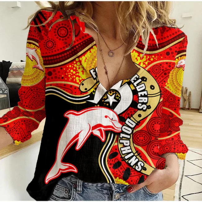 Wests Tigers Mascot NRL Women Casual Shirt NAIDOC LT6
