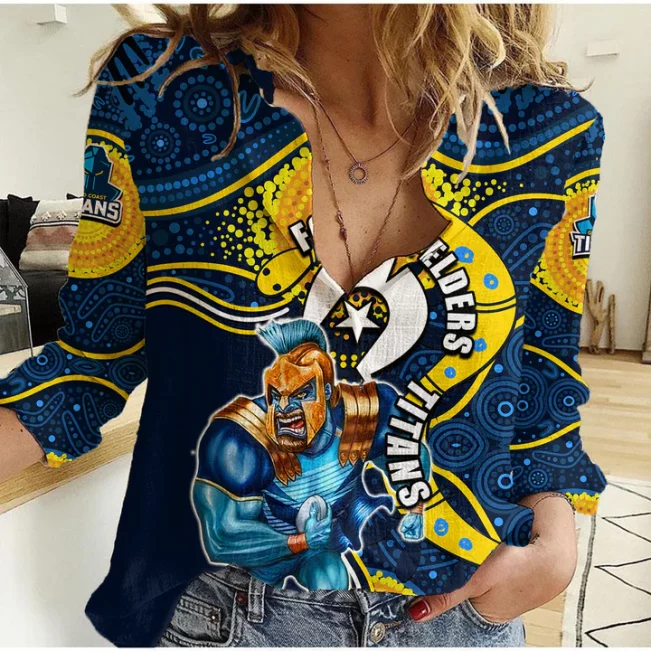 Wests Tigers Mascot NRL Women Casual Shirt NAIDOC LT6