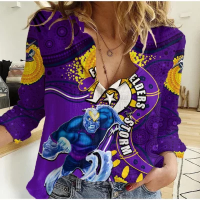 Wests Tigers Mascot NRL Women Casual Shirt NAIDOC LT6