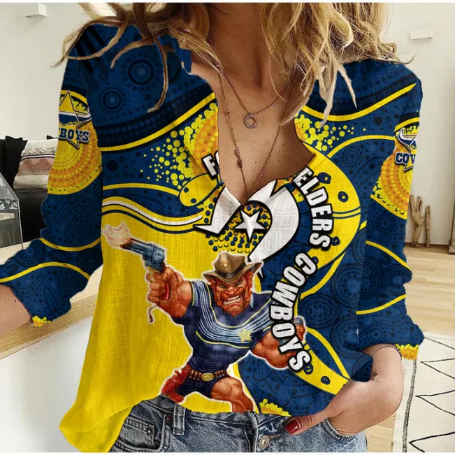 Wests Tigers Mascot NRL Women Casual Shirt NAIDOC LT6