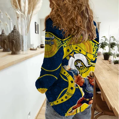 Wests Tigers Mascot NRL Women Casual Shirt NAIDOC LT6