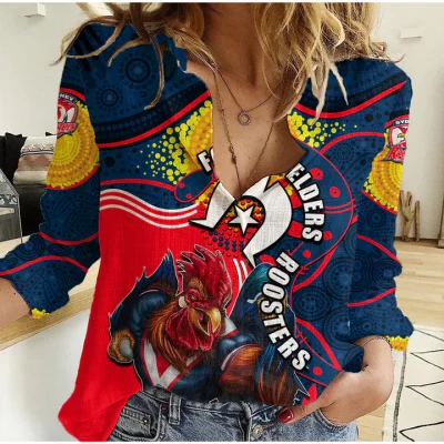 Wests Tigers Mascot NRL Women Casual Shirt NAIDOC LT6