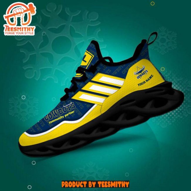 North Queensland Cowboys Max Soul  Shoes Persnalized NRL Max Soul Shoes-Soulcals.com