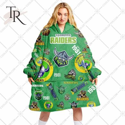 NRL Canberra Raiders Season Logo Fleece Blanket Hoodie | Soulcals