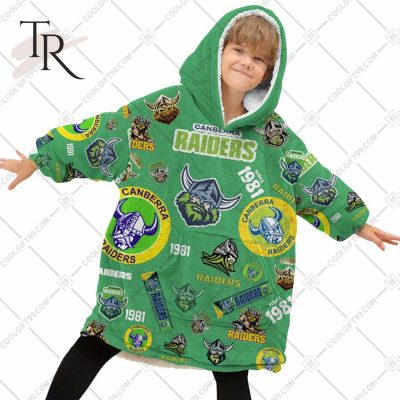 NRL Canberra Raiders Season Logo Fleece Blanket Hoodie | Soulcals