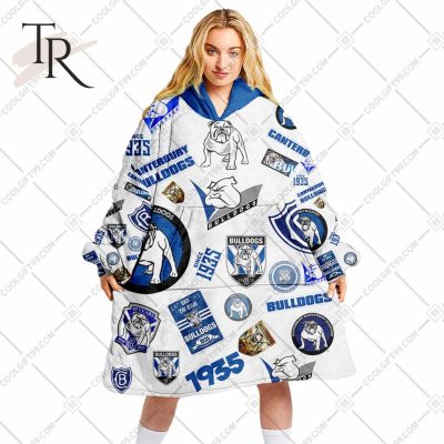 NRL Canterbury Bankstown Bulldogs Season Logo Fleece Blanket Hoodie | Soulcals