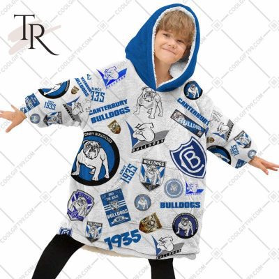 NRL Canterbury Bankstown Bulldogs Season Logo Fleece Blanket Hoodie | Soulcals
