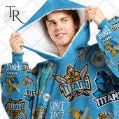 Nrl Gold Coast Titans Season Logo Oodie Blanket Hoodie Trending Picture Dear - demo10