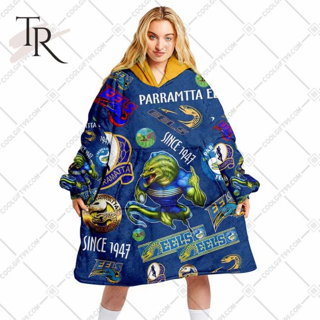 NRL Parramatta Eels Season Logo Fleece Blanket Hoodie | Soulcals