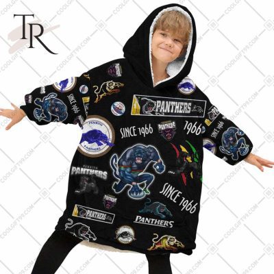NRL Penrith Panthers Season Logo Fleece Blanket Hoodie | Soulcals