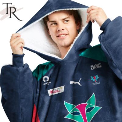 Personalized Netball AU Melbourne Vixens Fleece Blanket Hoodie | Soulcals