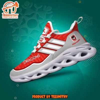 St George Illawarra Dragons Max Soul  Shoes Persnalized NRL Max Soul Shoes-Soulcals.com