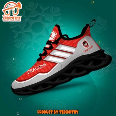 St George Illawarra Dragons Max Soul  Shoes Persnalized NRL Max Soul Shoes-Soulcals.com