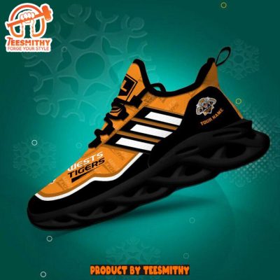Wests Tigers Max Soul  Shoes Persnalized NRL Max Soul Shoes-Soulcals.com