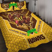AFL Hawthorn Hawks Custom Name Mascot  Bedding Set