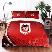 NRL St. George Illawarra Dragons Red Polynesian  Bedding Set