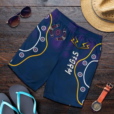 NRL Melbourne Storm Simple Indigenous Men Beach Shorts V2