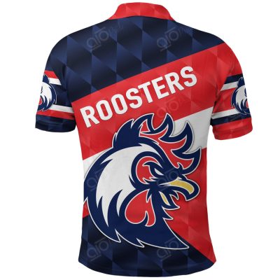 NRL Sydney Roosters Custom Text Sporty Style Polo Shirt