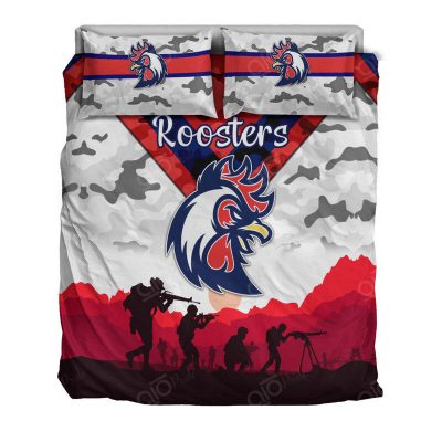 NRL Sydney Roosters ANZAC Simple Style - White  Bedding Set