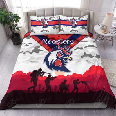 NRL Sydney Roosters ANZAC Simple Style - White  Bedding Set