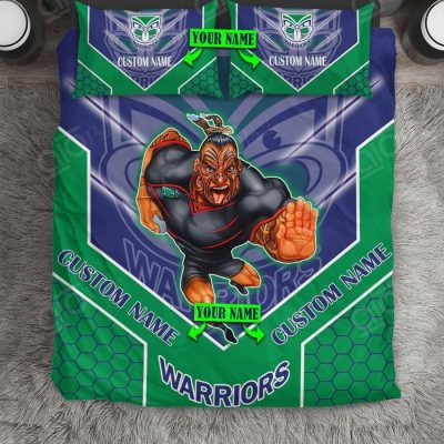 NRL New Zealand Warriors Custom Name Mascot  Bedding Set