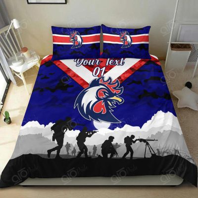 NRL Sydney Roosters Custom Name Number ANZAC Simple Style  Bedding Set