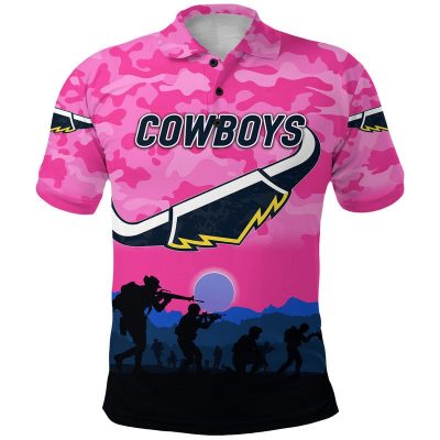 NRL North Queensland Cowboys 2022 ANZAC Day Polo Shirt