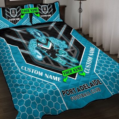 AFL Port Adelaide Custom Name Mascot  Bedding Set
